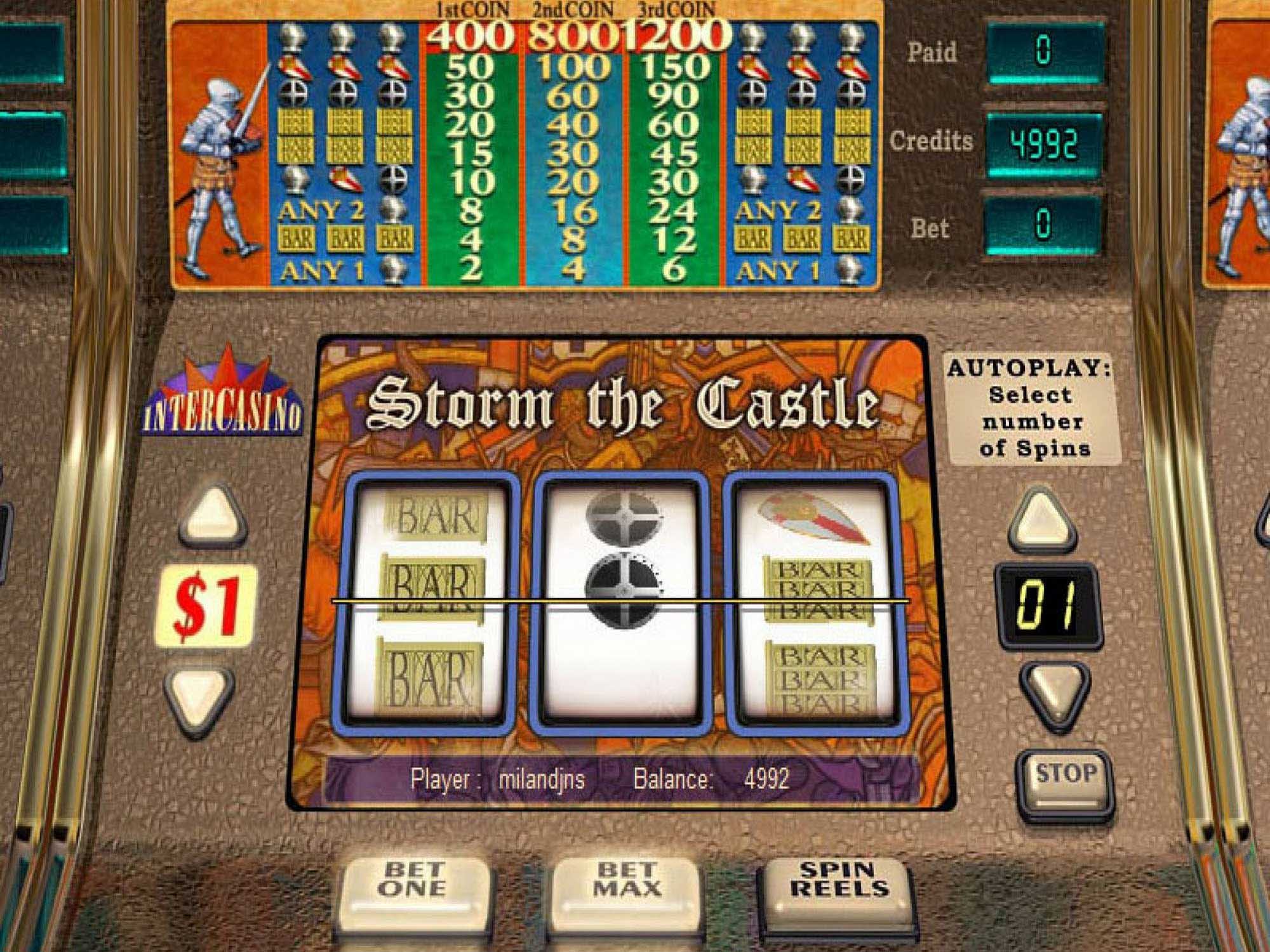 Storm the Castle slot machine screenshot