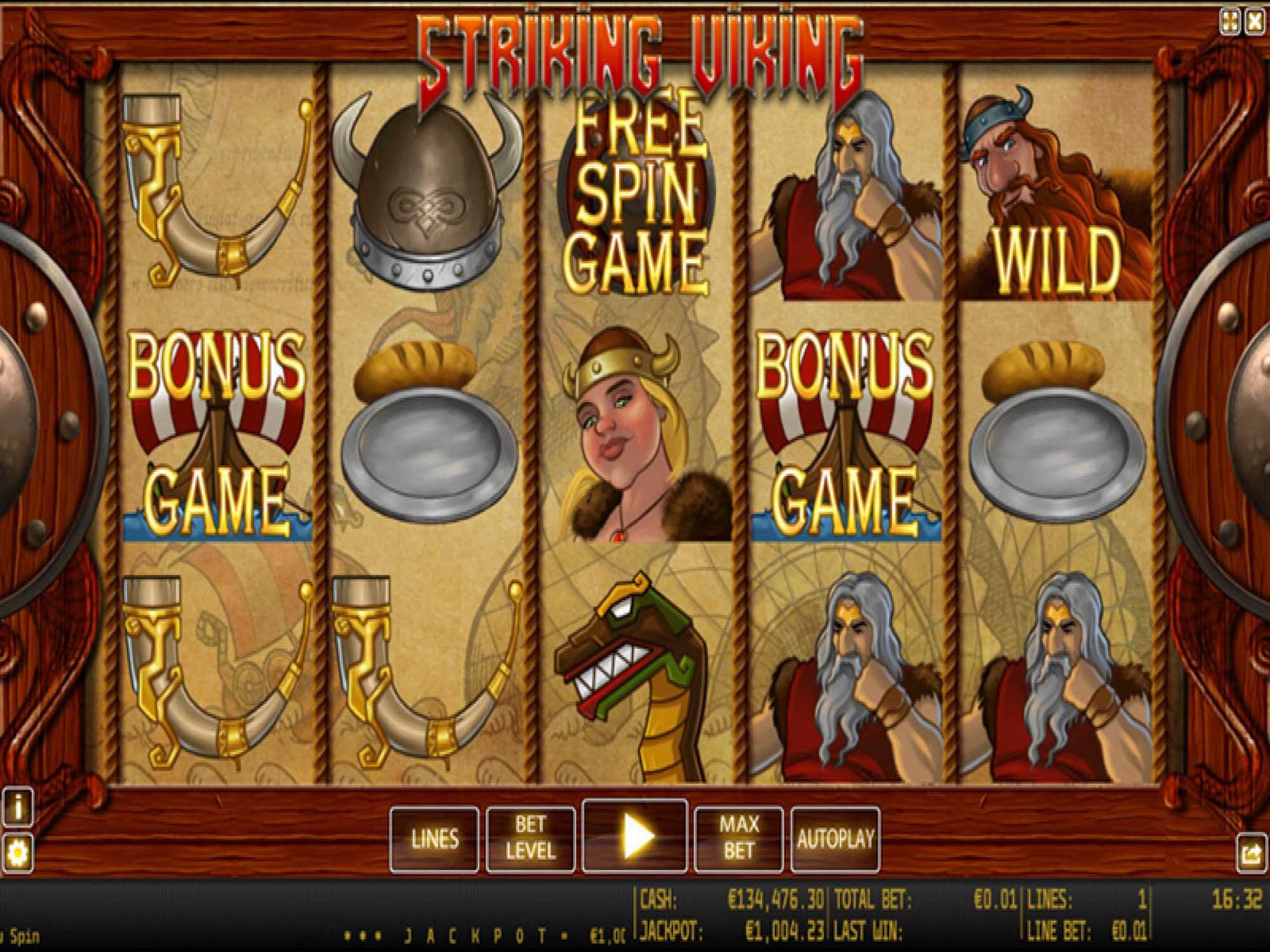 Striking Viking video slot game screenshot