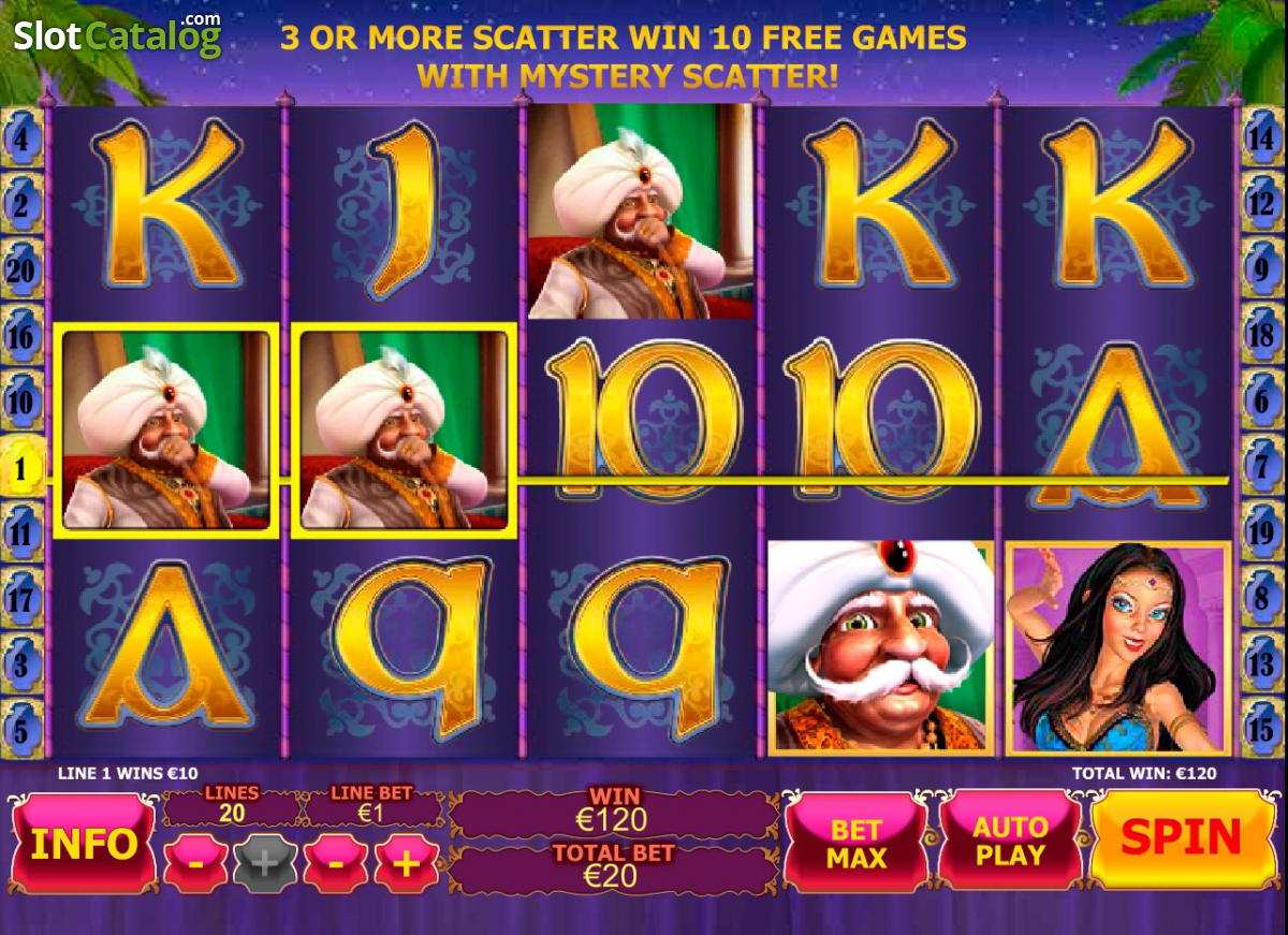 Sultans Gold video slot machine screenshot