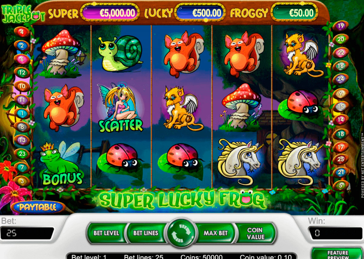 Super Lucky Frog video slot game screenshot