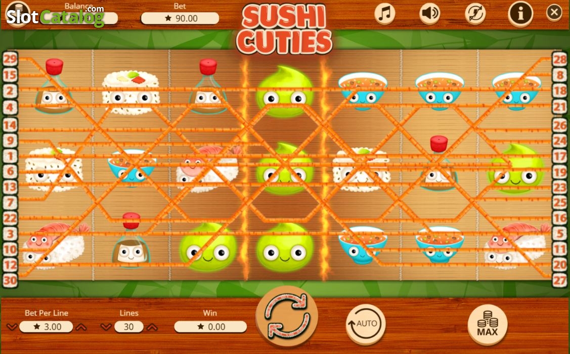 Sushi Cuties slot machine screenshot