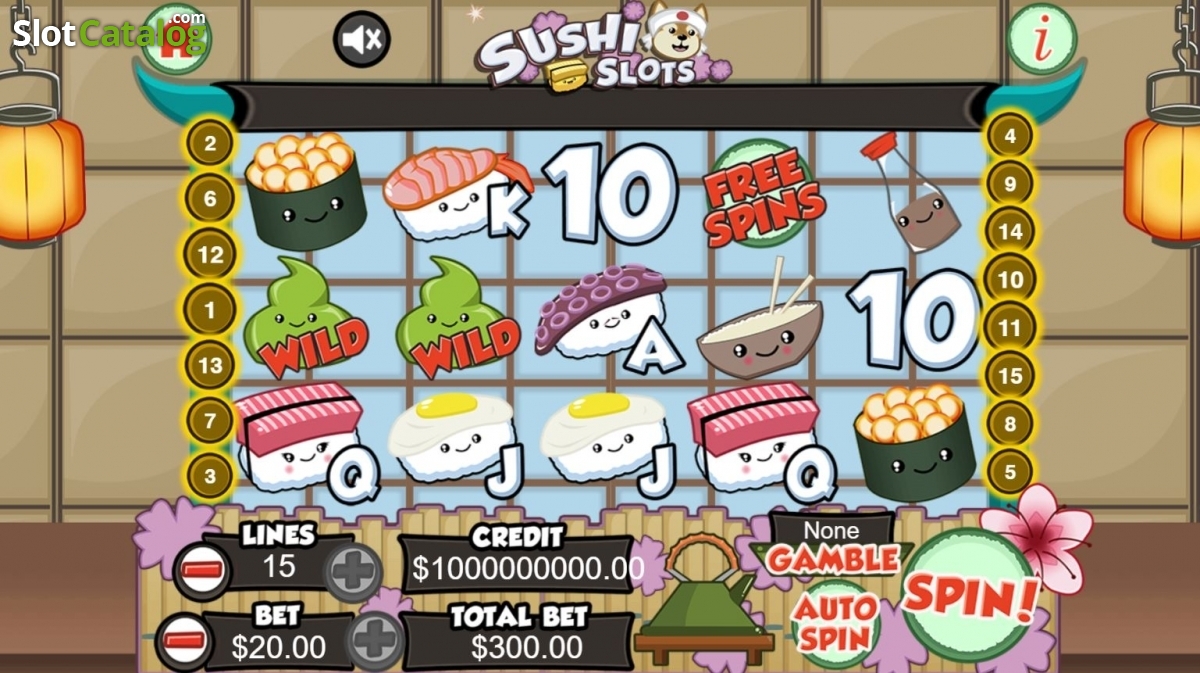 Sushi Cuties video slot machine screenshot