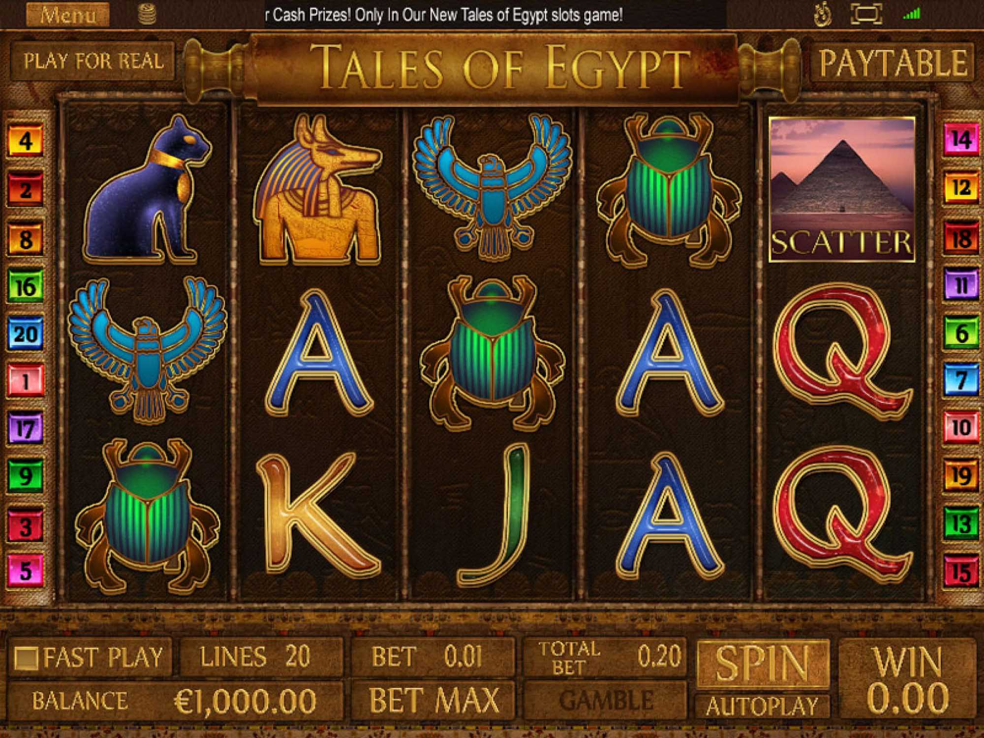 Tales Of Egypt slot machine screenshot