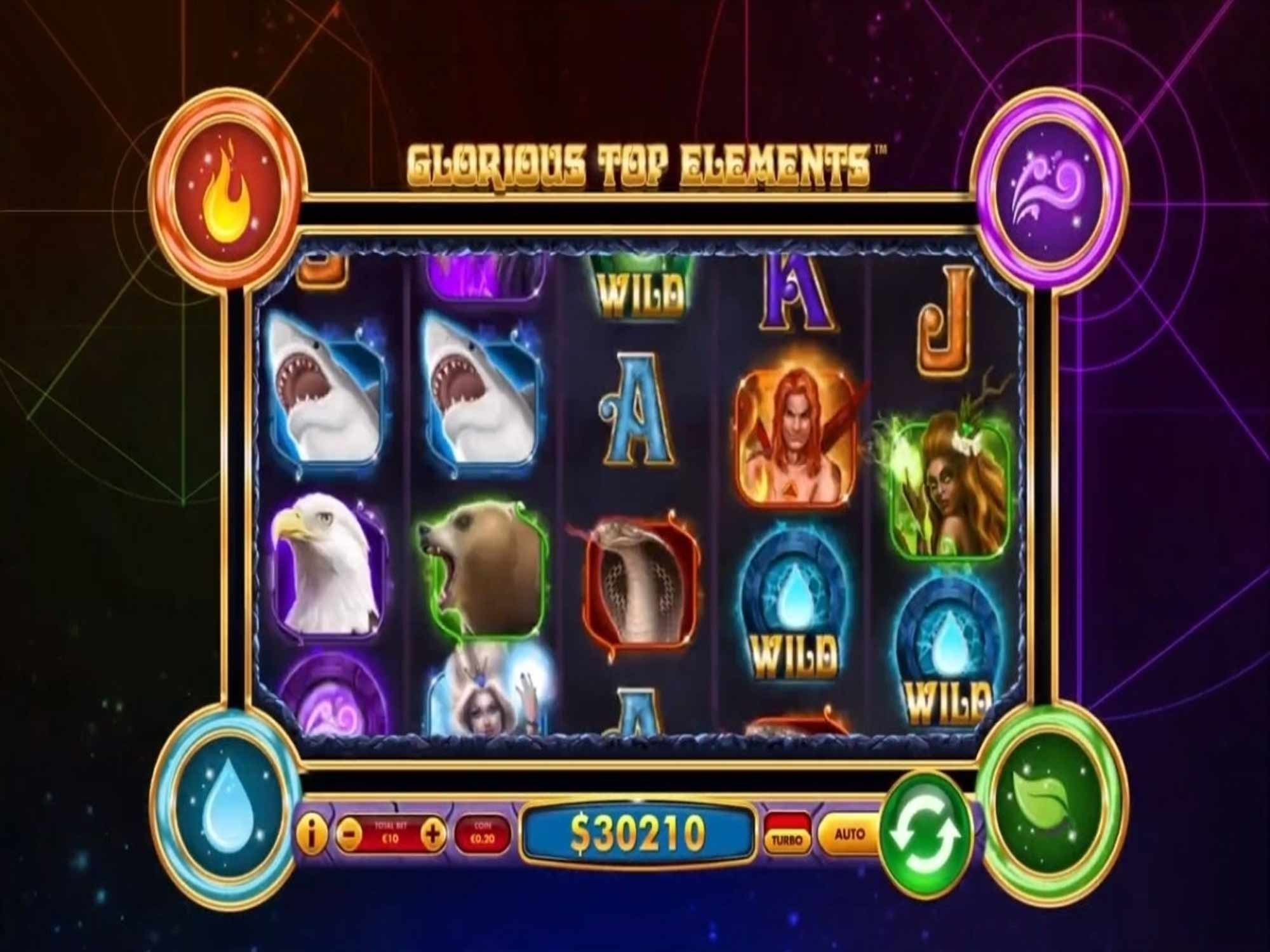 Ten Elements slot machine screenshot