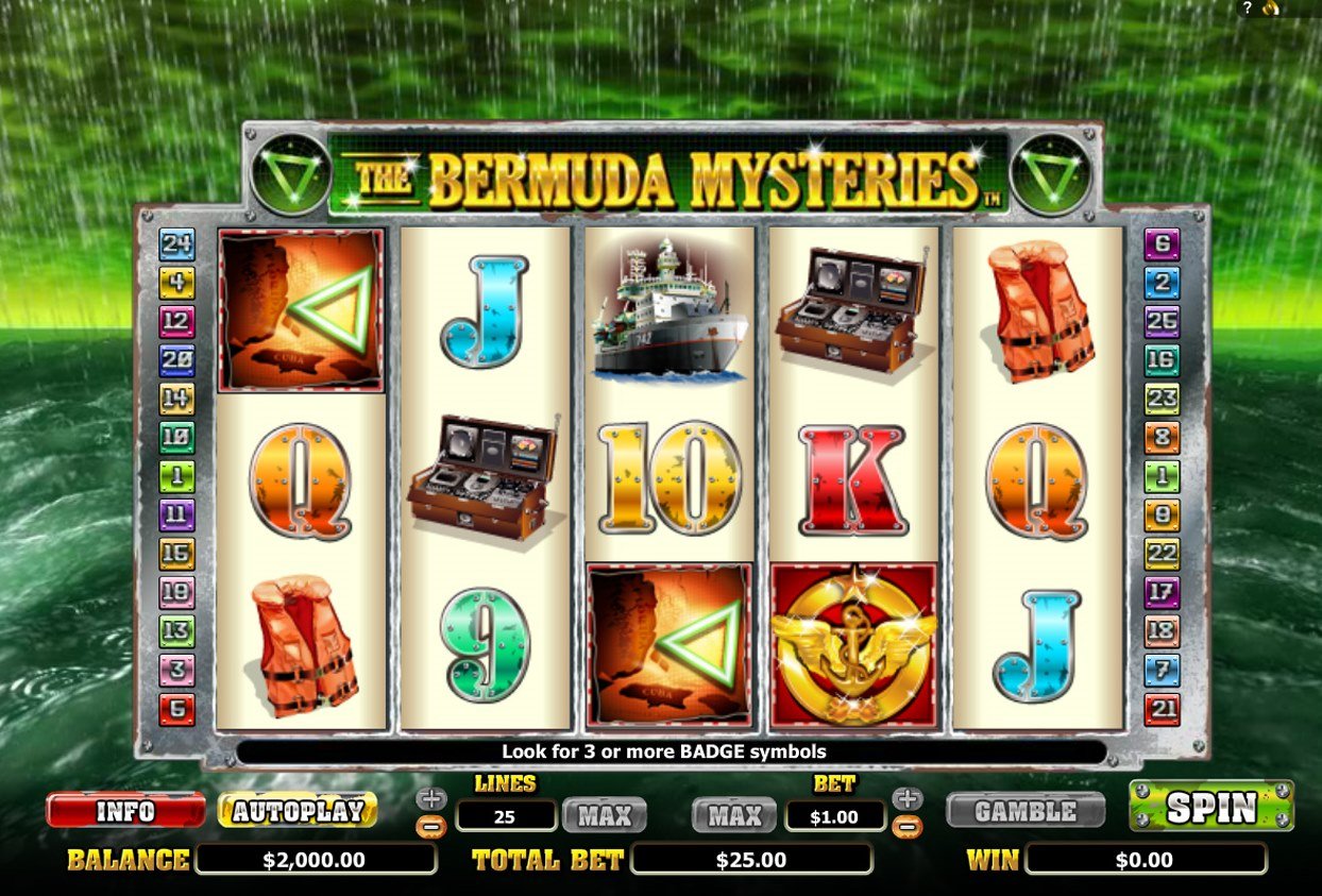 The Bermuda Mysteries slot game screenshot