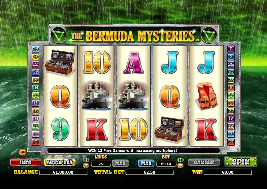 The Bermuda Mysteries slot machine screenshot