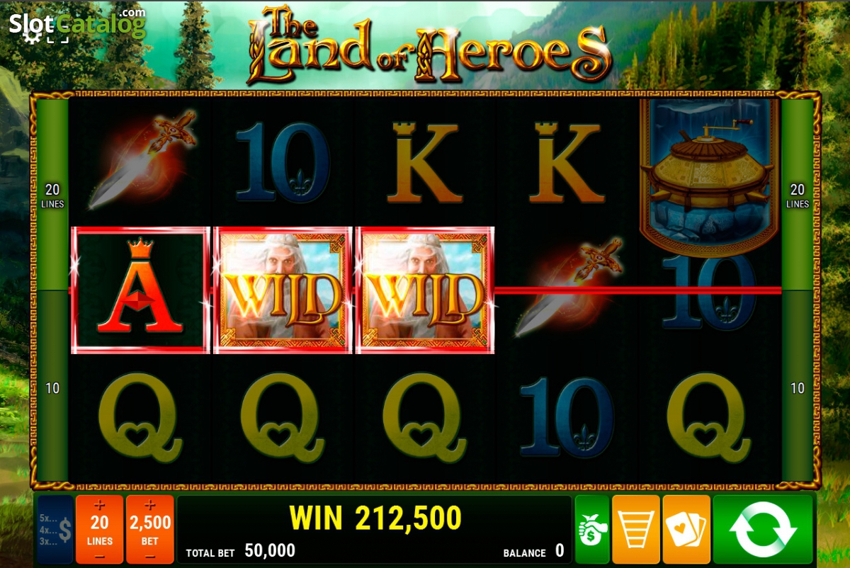 The Land of Heros slot machine screenshot