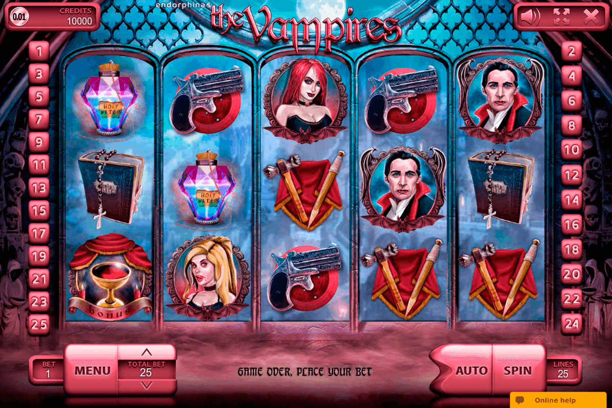 The Vampires video slot machine screenshot