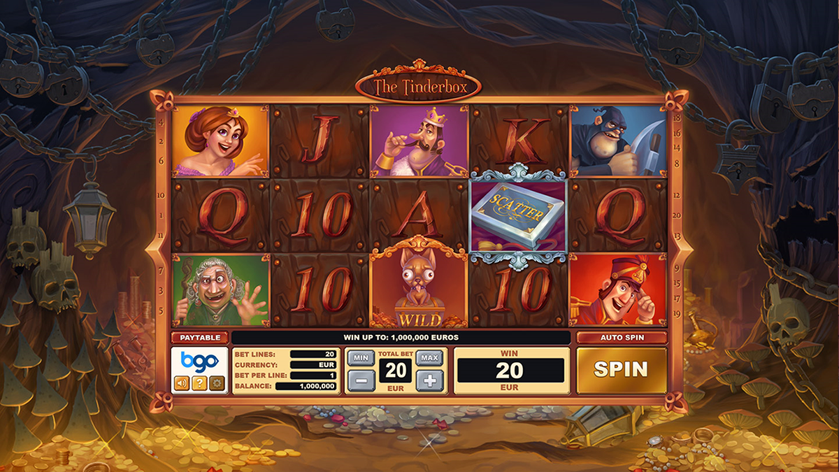 Tinderbox Treasures slot machine screenshot