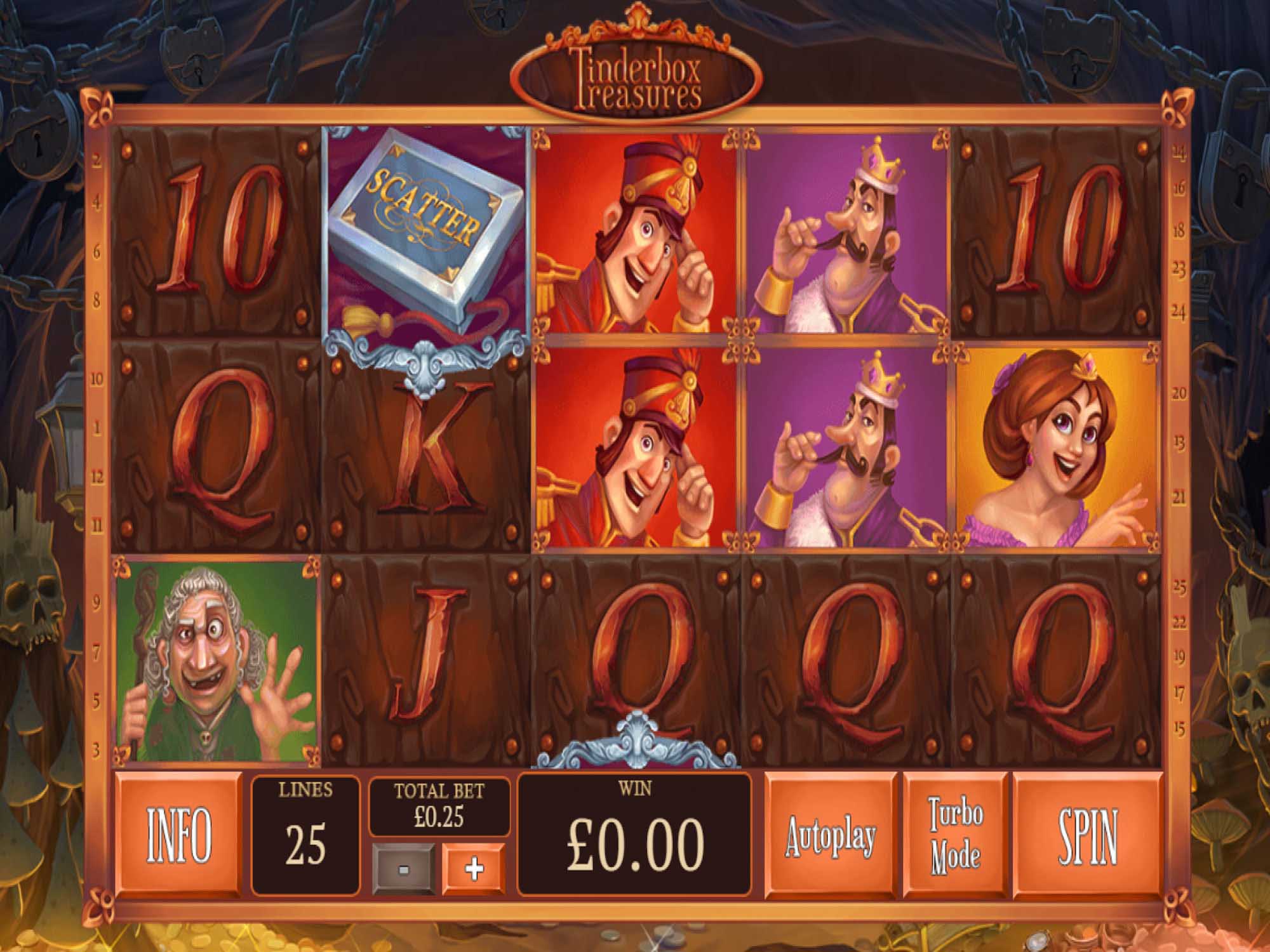 Tinderbox Treasures slot machine screenshot