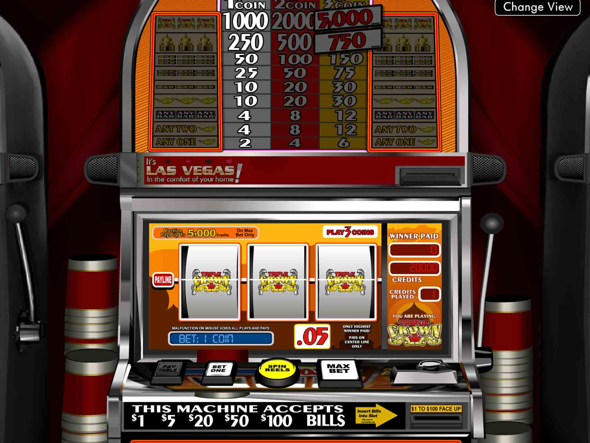 Triple Crown slot machine screenshot