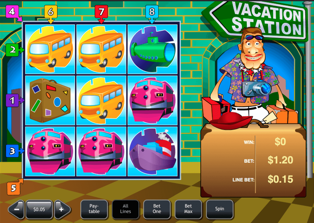 Vacation Station slot machine screenshot