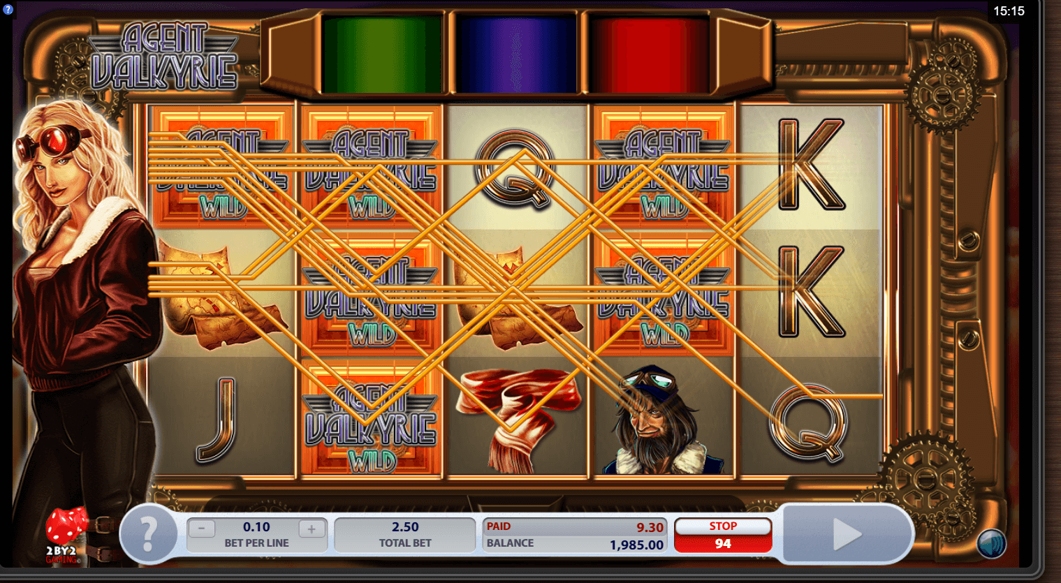 Valkyrie video slot machine screenshot