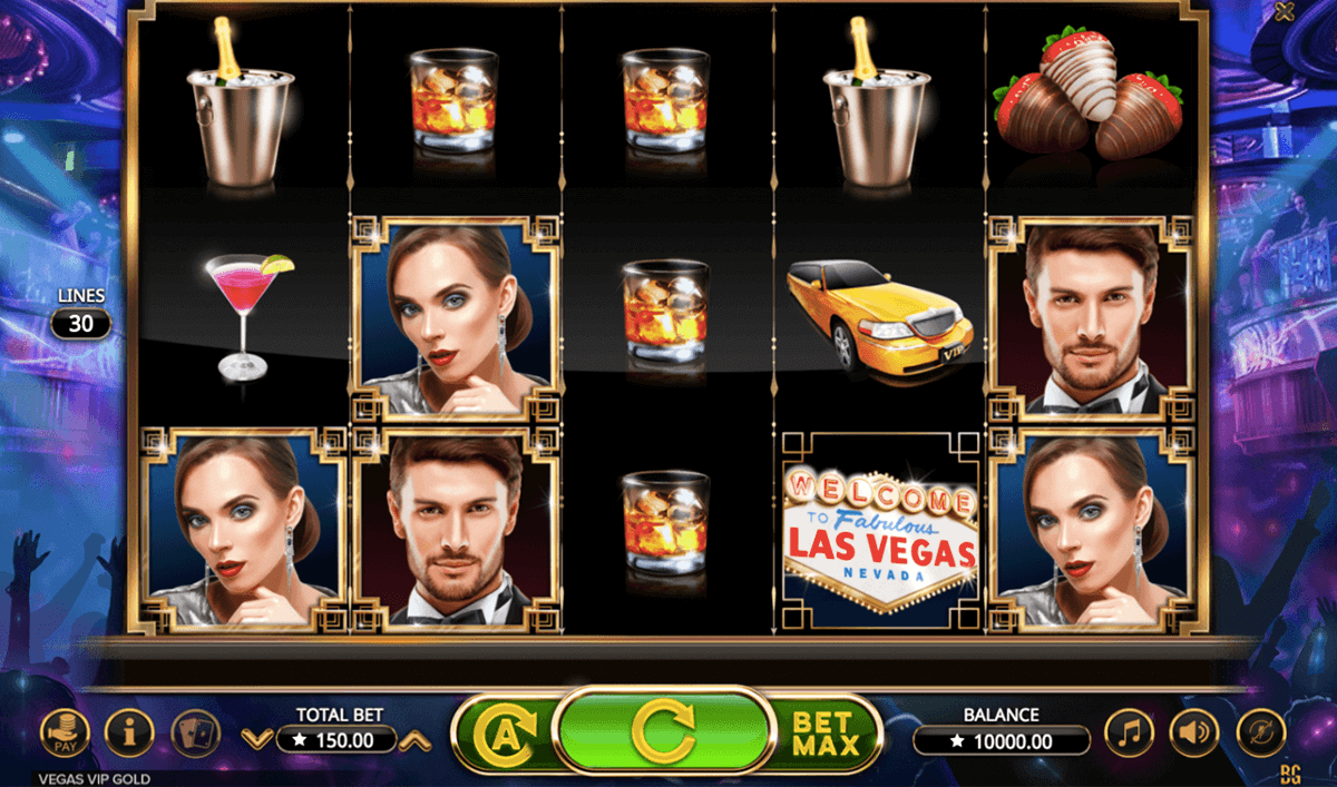 Vegas VIP Gold video slot game screenshot