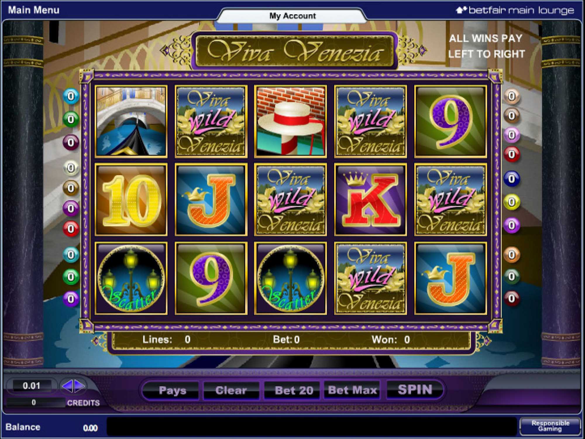 Venice Magic slot machine screenshot