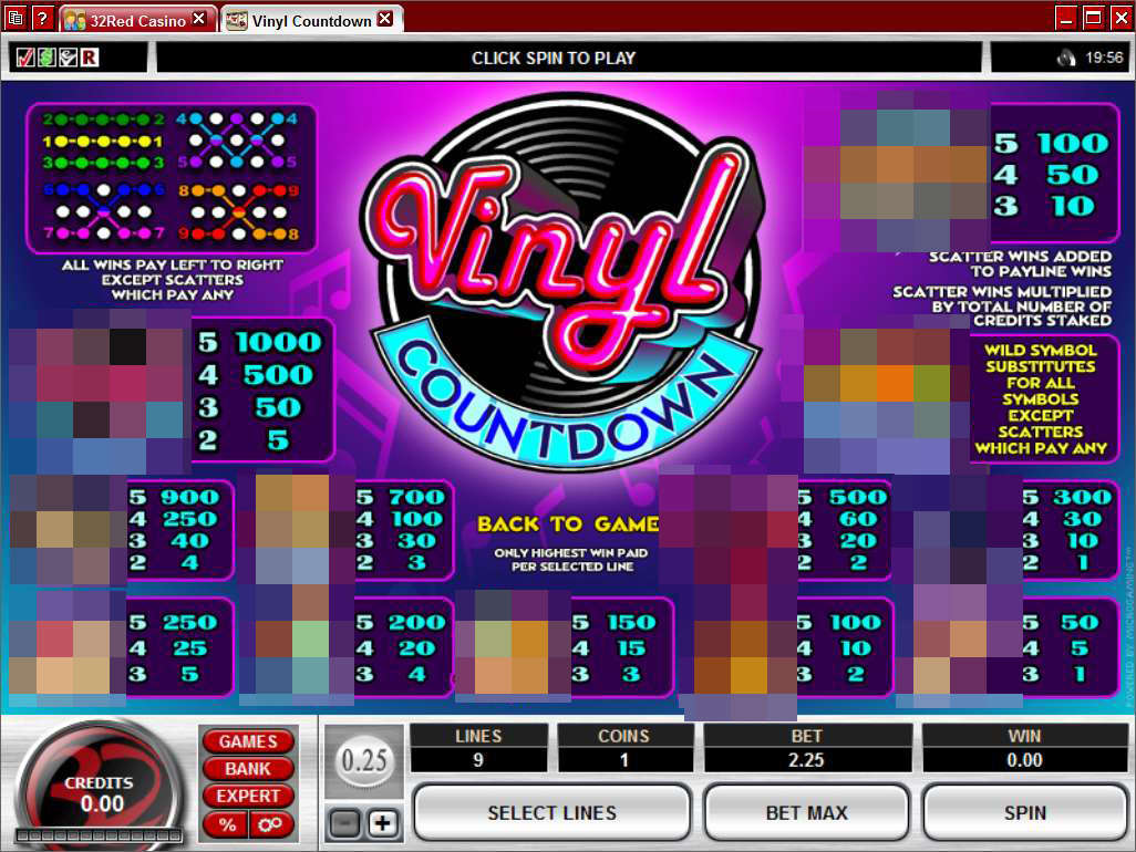 Vinyl Countdown video slot machine screenshot