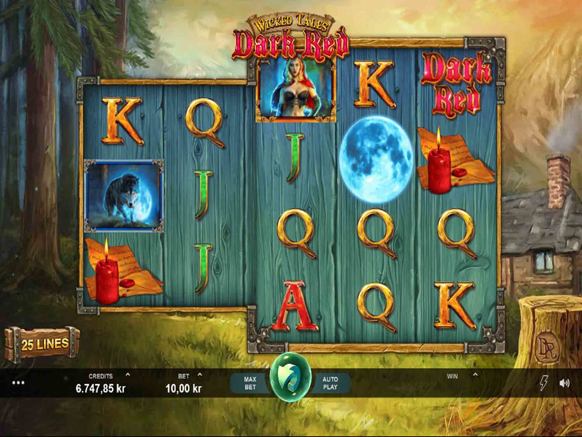 Wicked Tales: Dark Red slot game screenshot