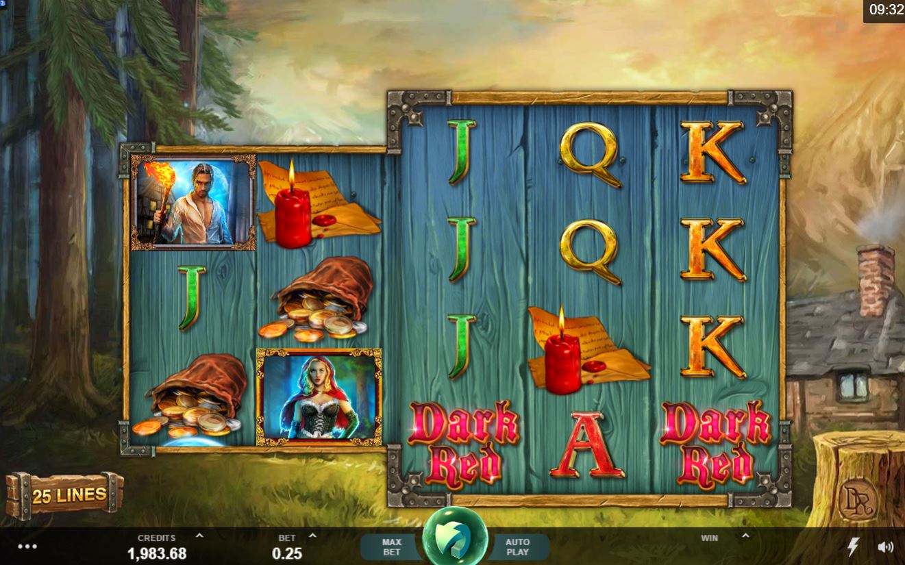 Wicked Tales: Dark Red slot game screenshot