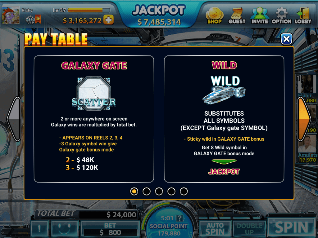 Wild Galaxy slot game screenshot