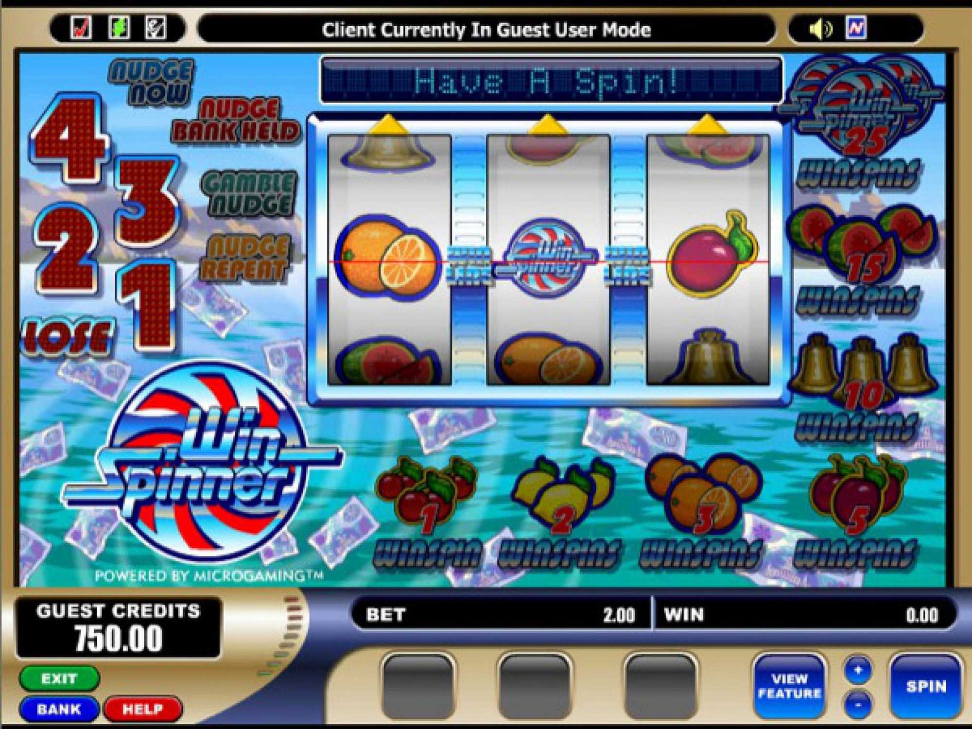 Win Spinner video slot machine screenshot