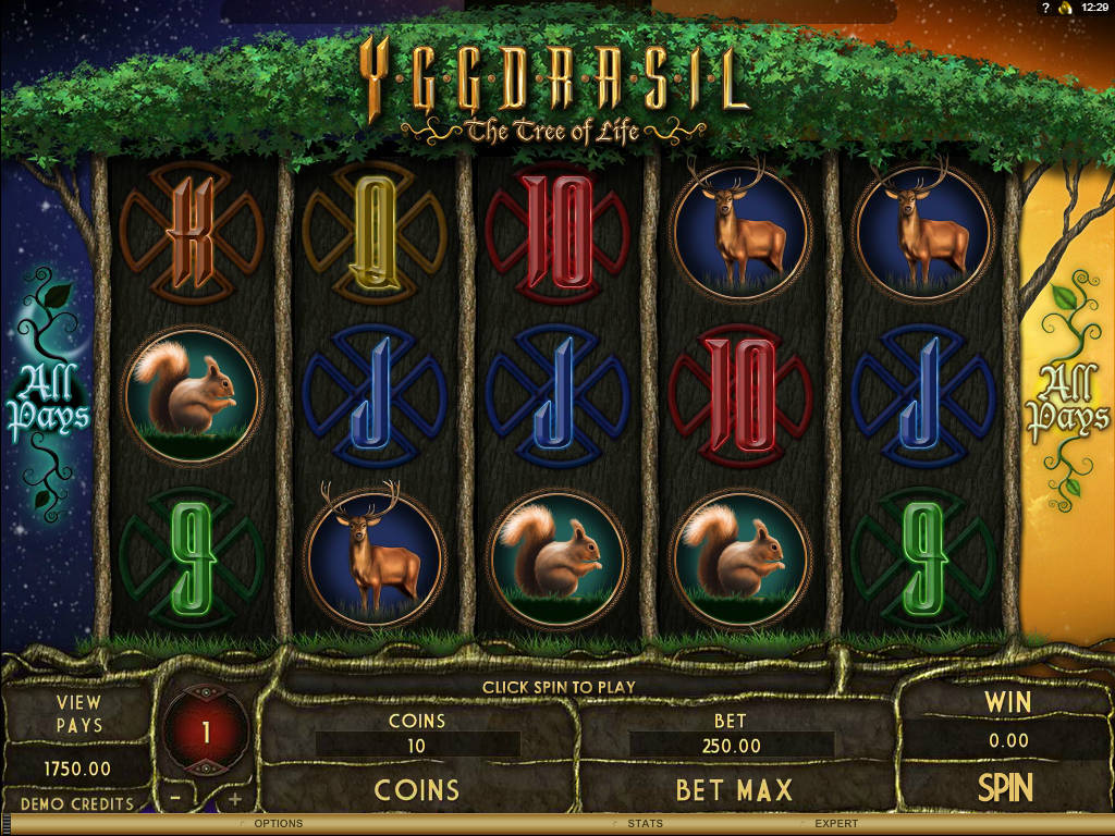 Yggdrasil The Tree of Life video slot game screenshot