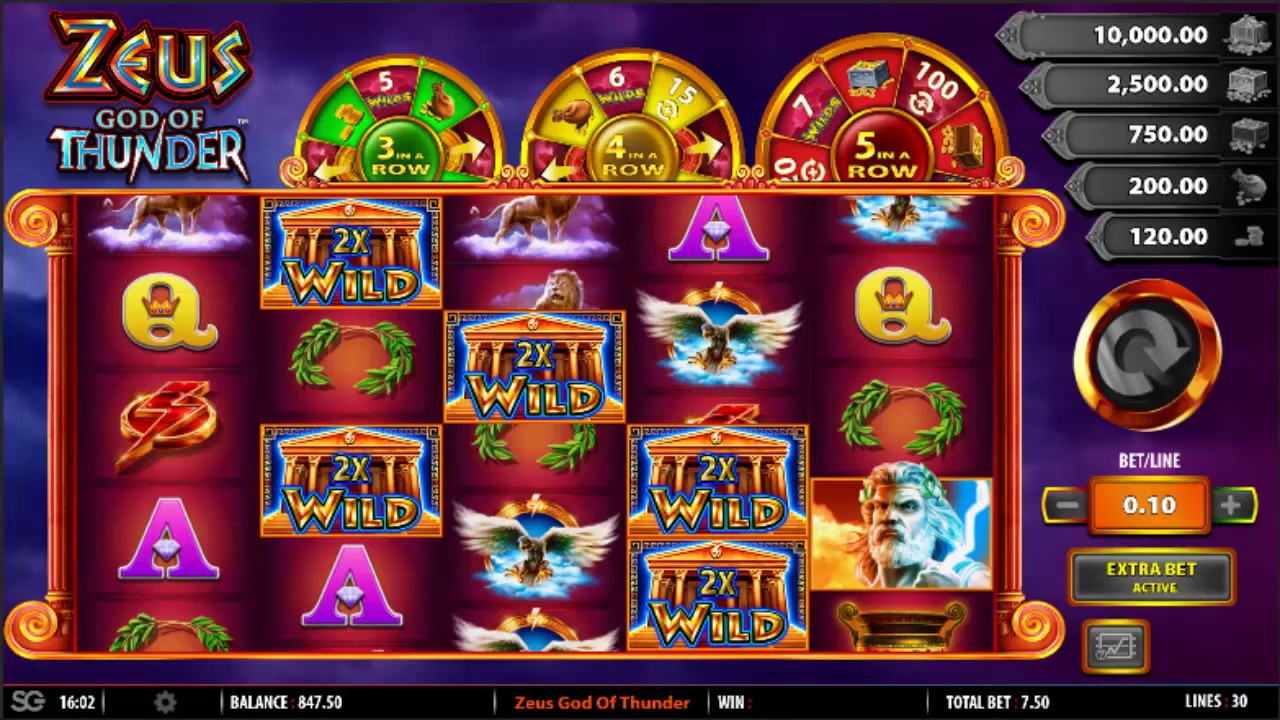 Zeus God of Thunder video slot game screenshot